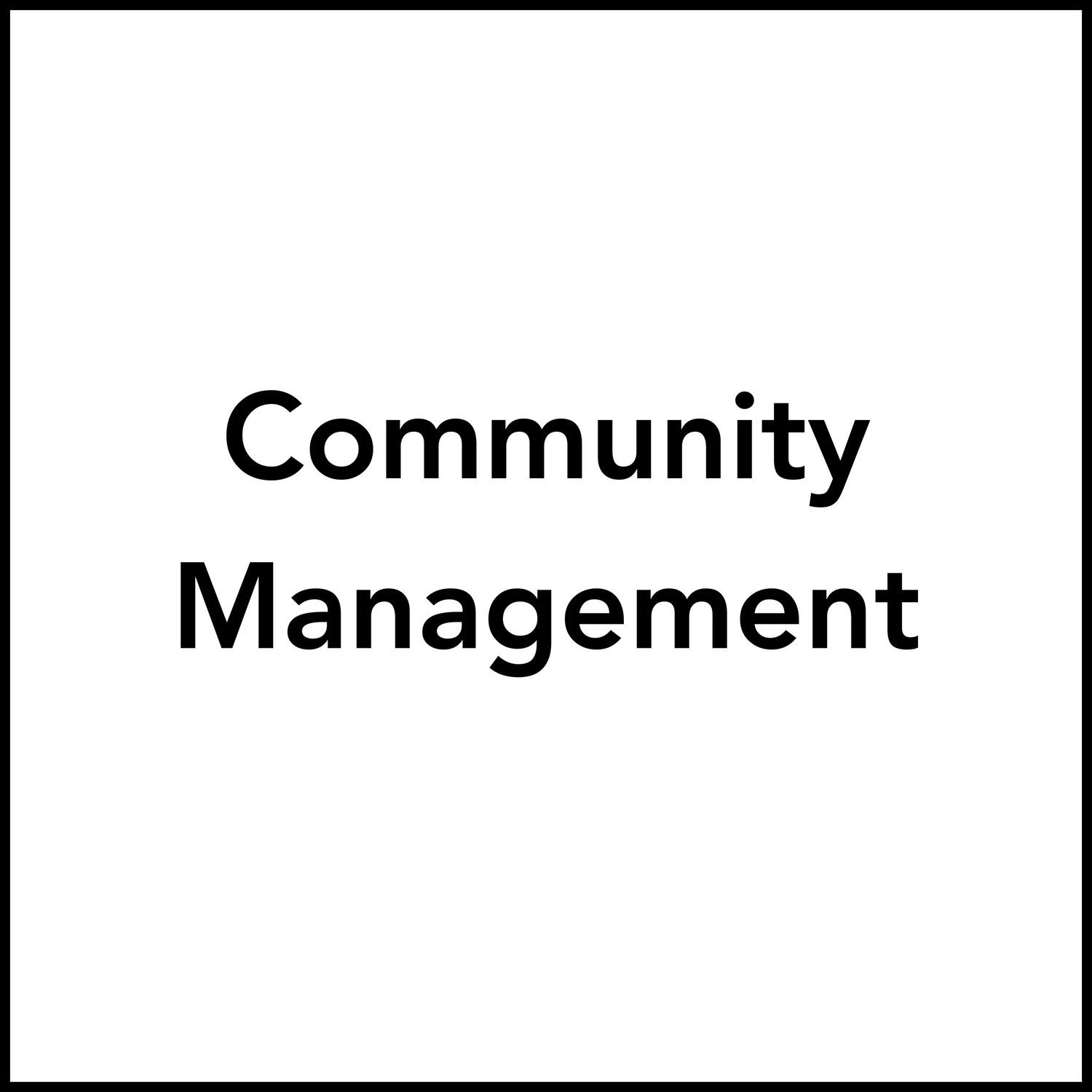 Community Management
