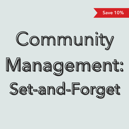 Community Management - Set and Forget - 3 months